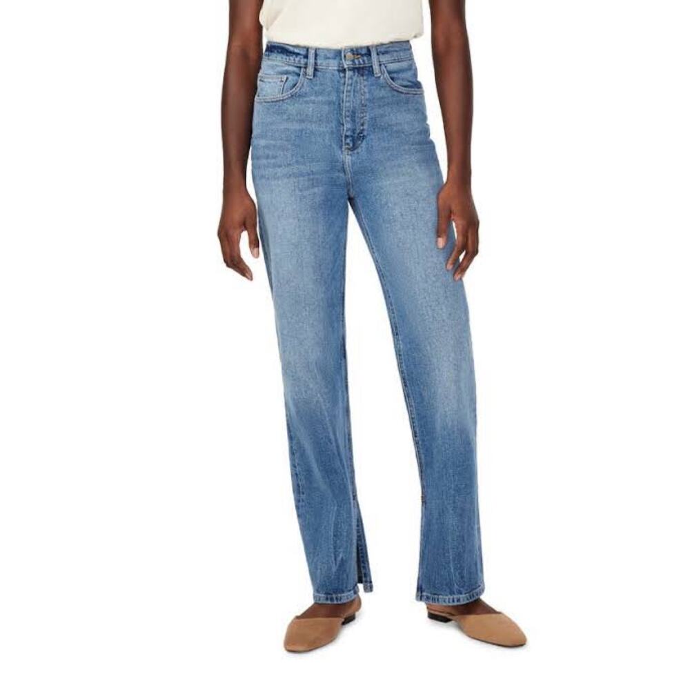 New DL1961 Emilie Ultra High Waist Straight Leg Jeans Dark Oasis Women's Size 27